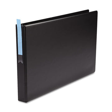 Universal® Ledger-size Round Ring Binder With Label Holder, 3 Rings, 1" Capacity, 11 X 17, Black freeshipping - TVN Wholesale